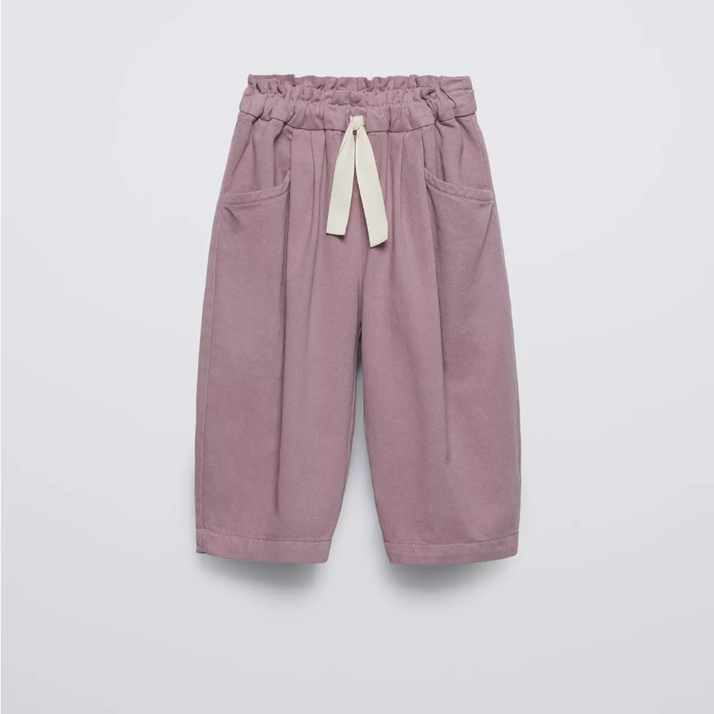 Zara Paperbag Pleated Pants